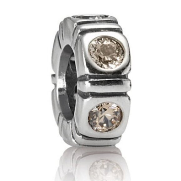 Pandora Jewelry - Pandora Trinity Champagne CZ Spacer Charm (790368CCZ)
